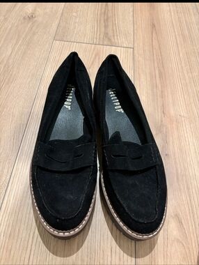 Jellypop Black Suede Penny Loafers